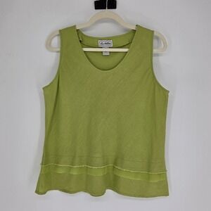 Womens 100% Linen Tank Top Medium   Cottagecore Resortwear Beachy Summer Coastal